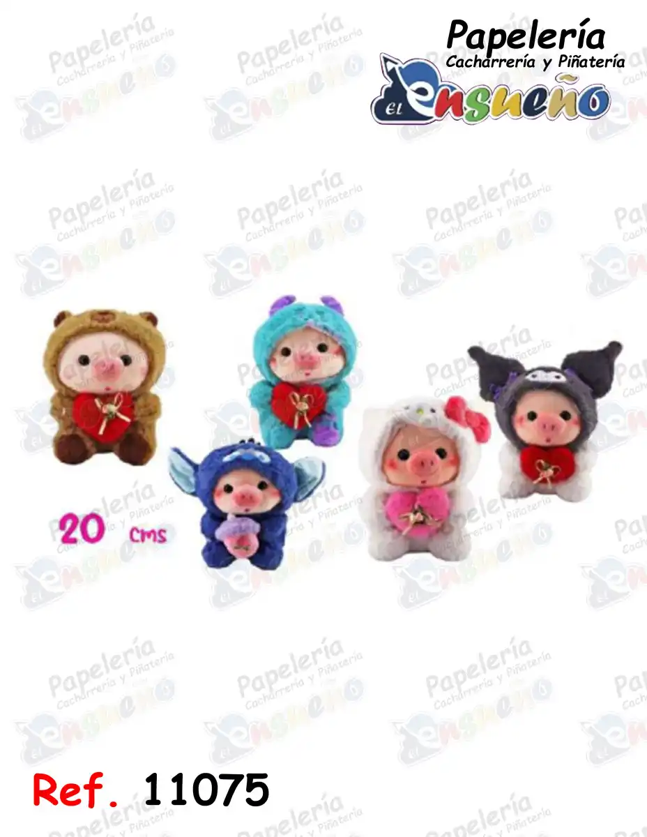 PELUCHE CERDO CAPOTA PERSONAJES