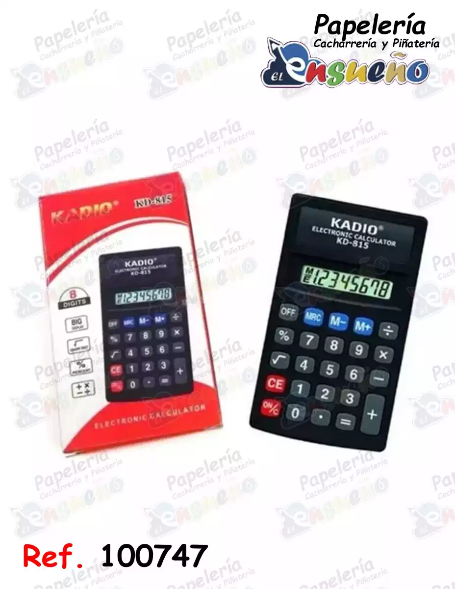 CALCULADORA DE BOLSILLO KADIO KD-815