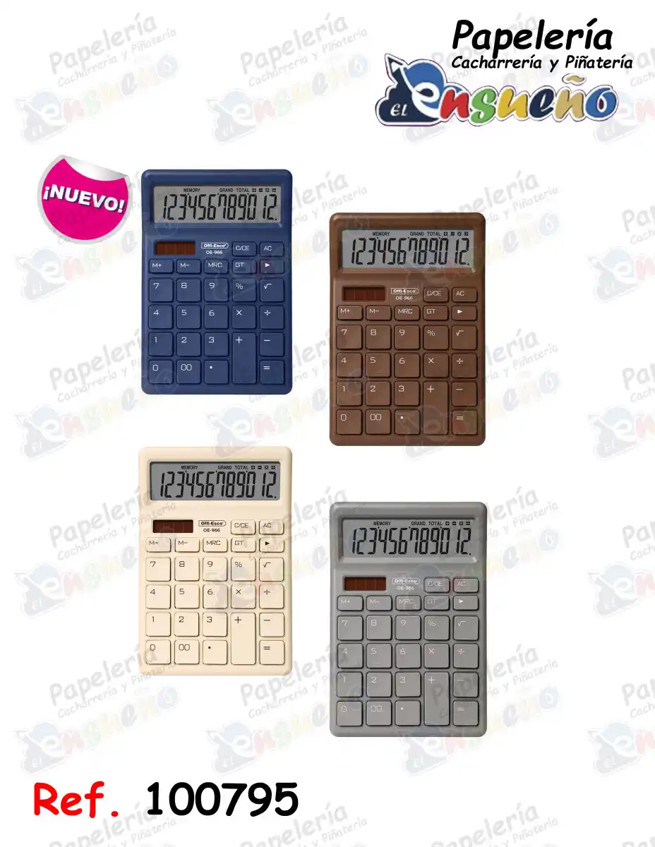 CALCULADORA ELECTRÓNICA 12 DÍGITOS OE-966