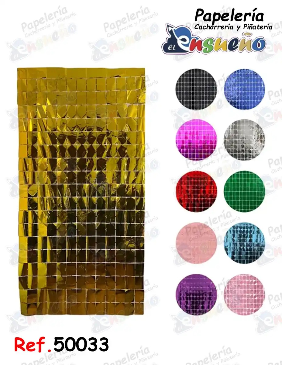 CORTINA CUADROS 1*2 MT