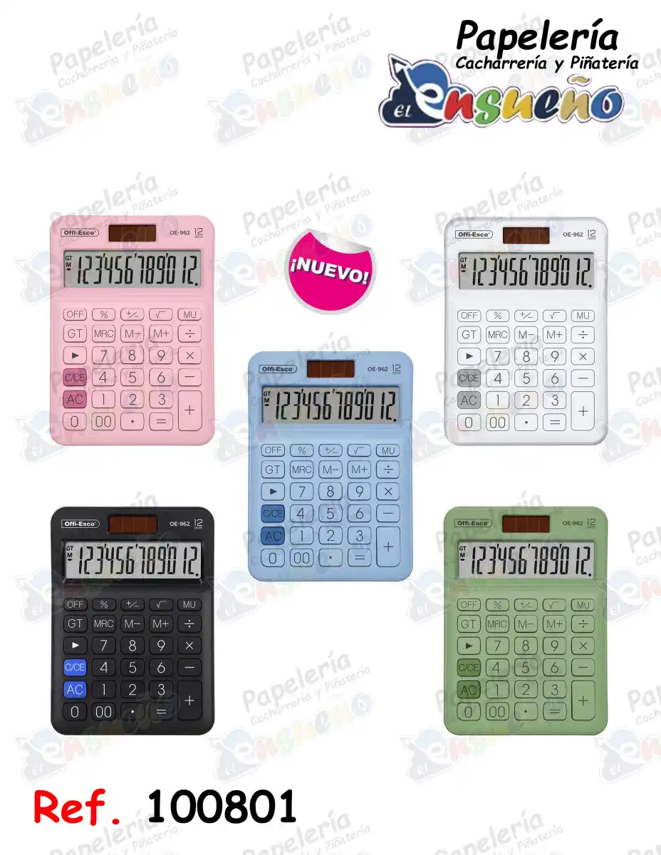 CALCULADORA ELECTRÓNICA 12 DÍGITOS OE-962