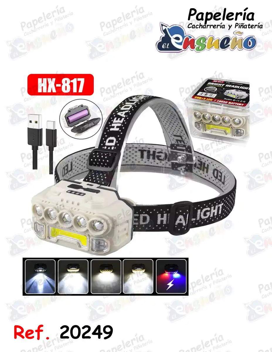 LINTERNA PARA CABEZA LED RECARGABLE