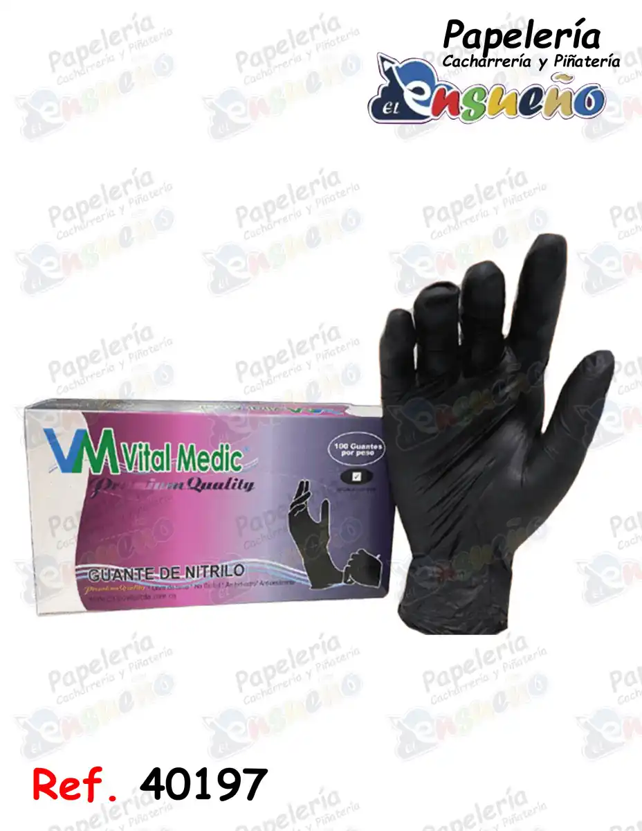GUANTES DE NITRILO NEGRO