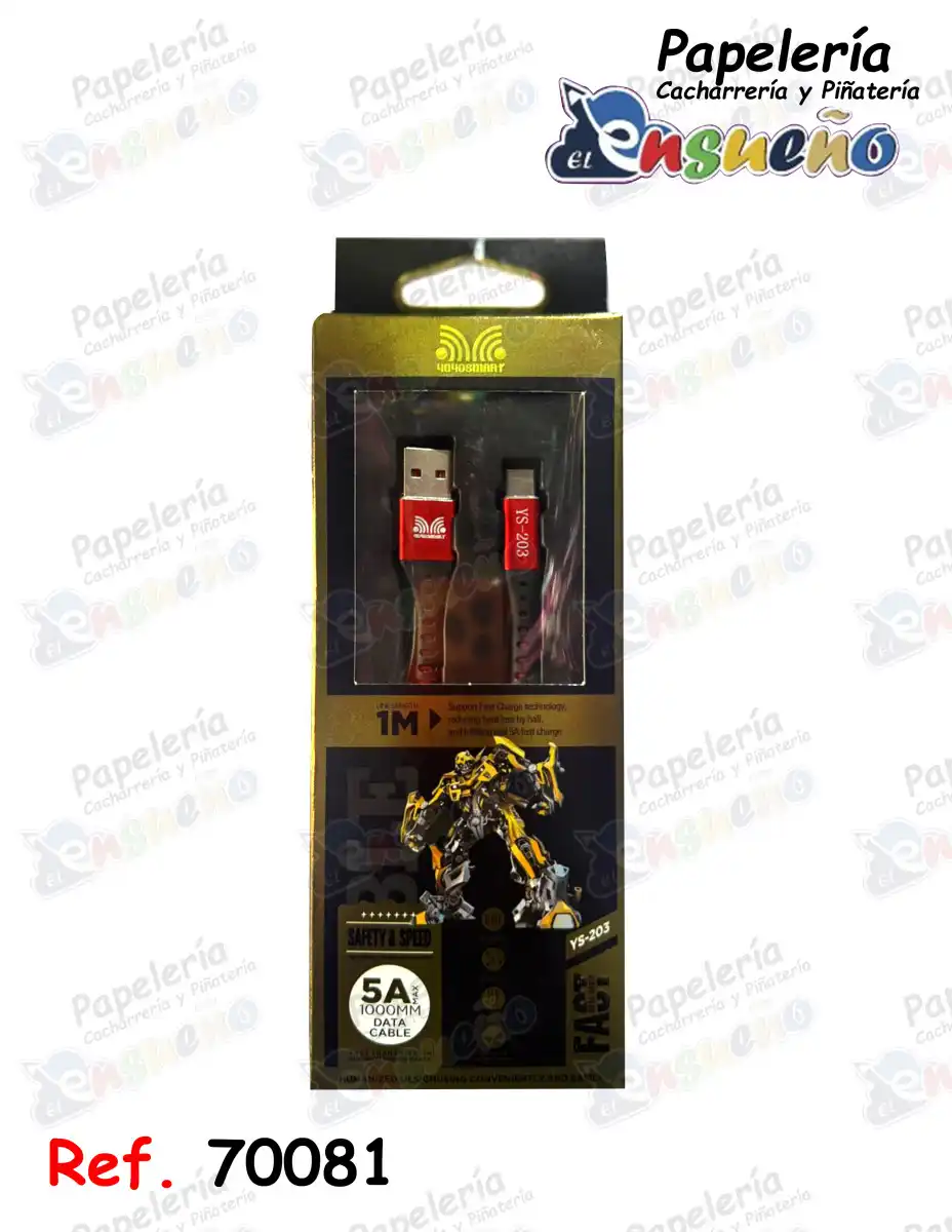 CABLE TIPO C MALLA 1MT YS- 203 - 212