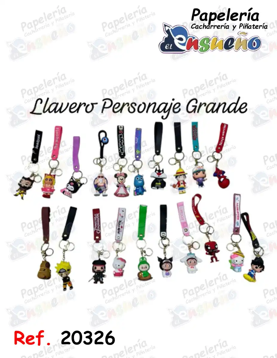 LLAVERO SILICONADO PERSONAJES
