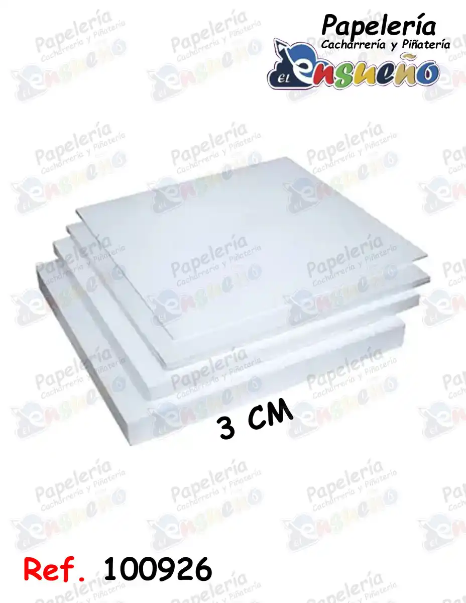 LAMINA ICOPOR 1/8 PLIEGO 3CM