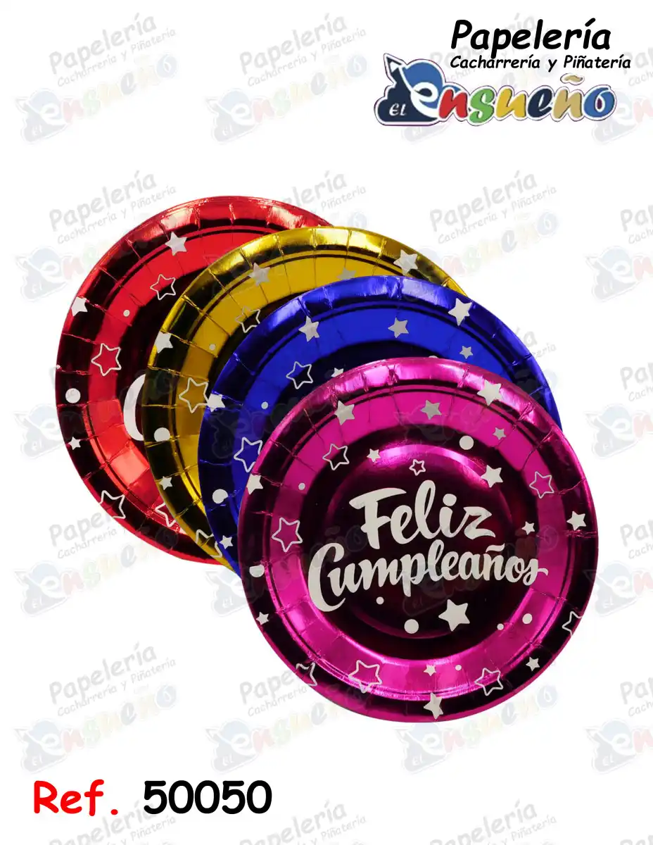 PLATO FC METALIZADO PQ*10