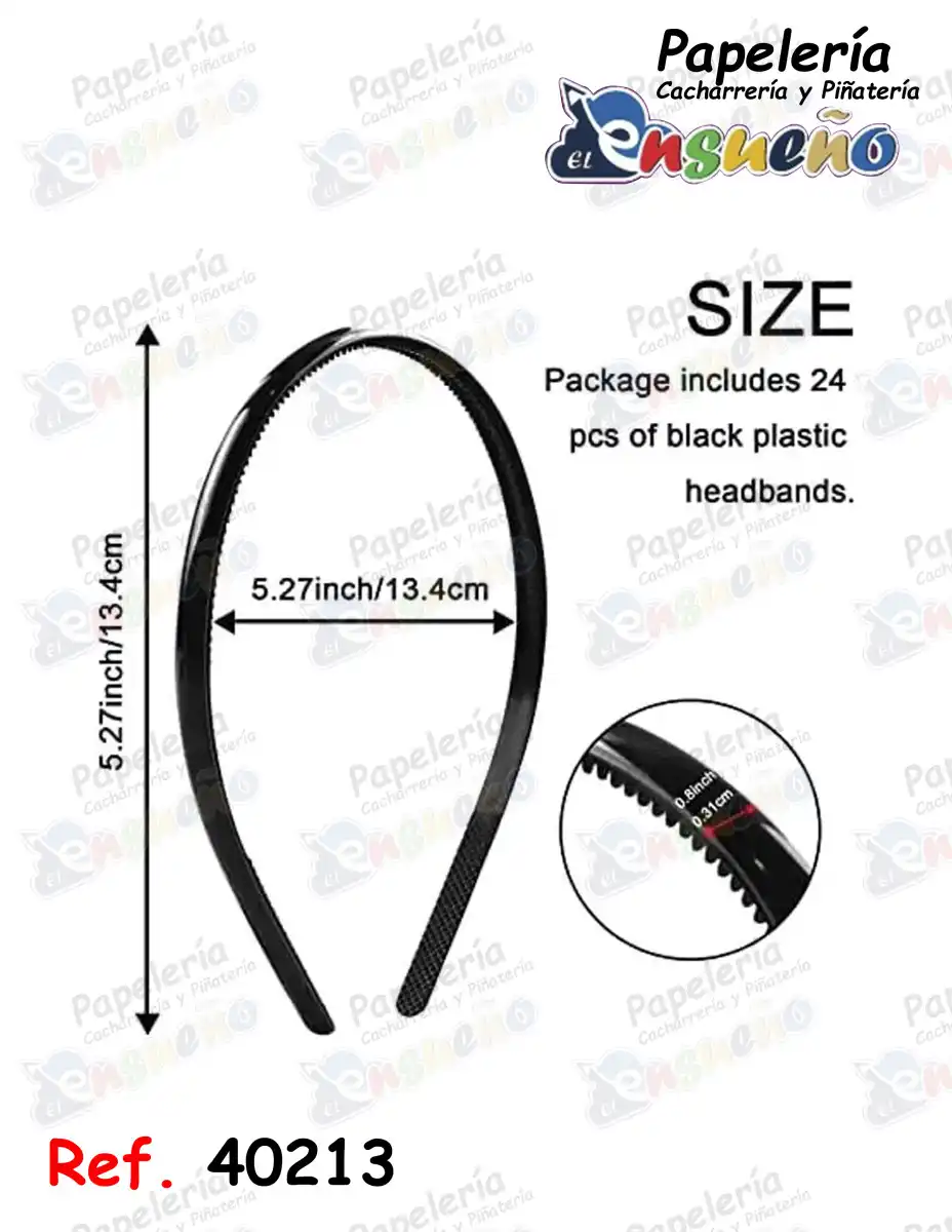 DIADEMA PLASTICA DELGADA