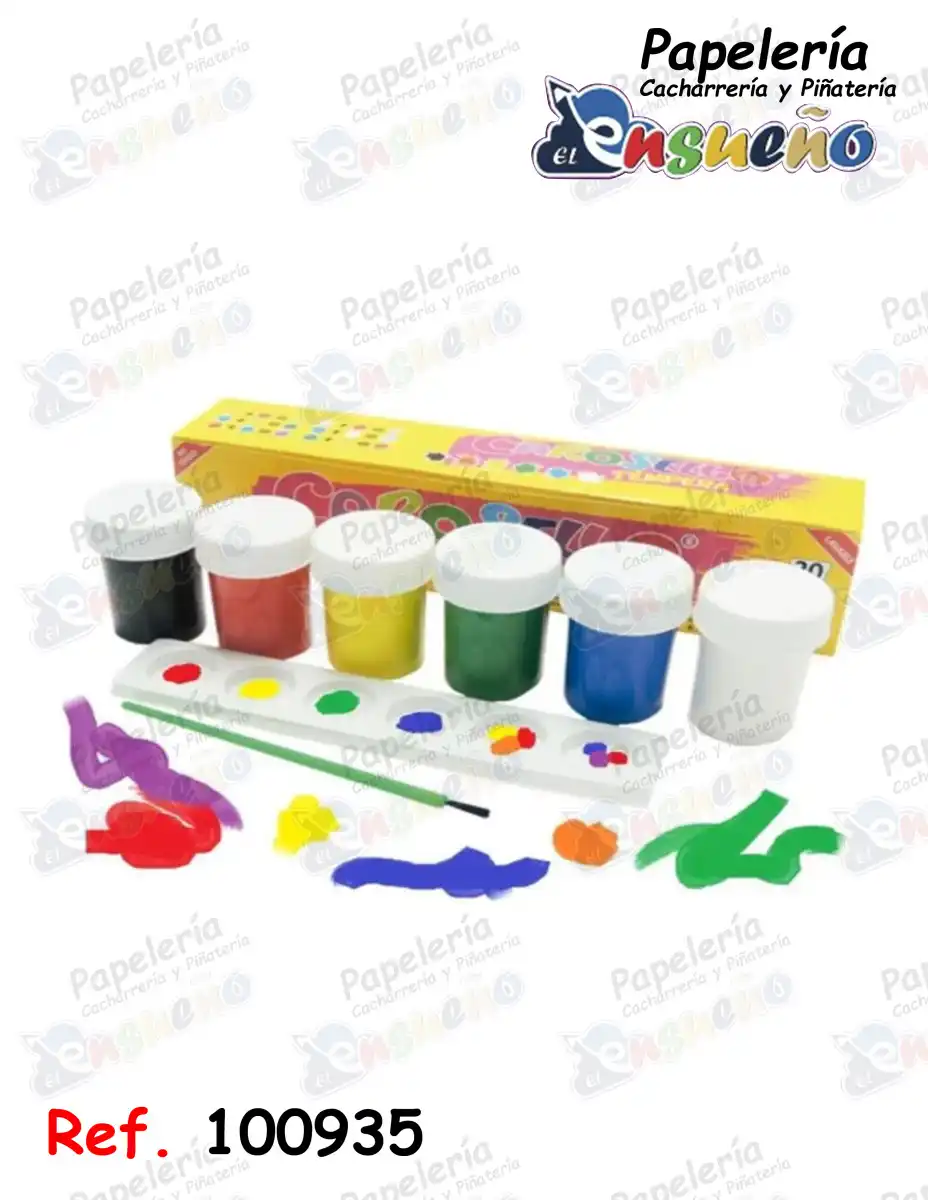 CAJA TEMPERA CAROSELLO (PALETA + PINCEL)