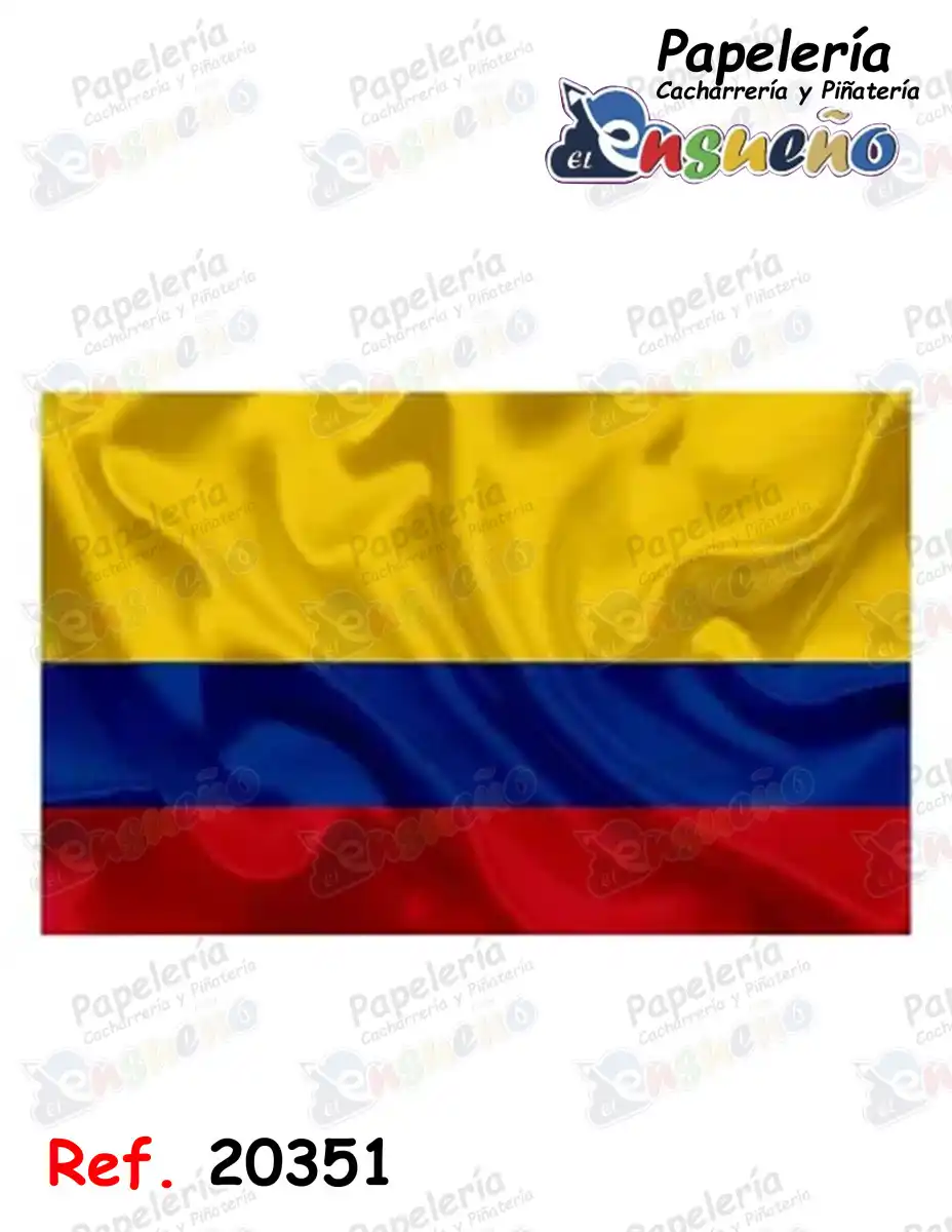 BANDERA DE COLOMBIA SIN ESCUDO EN TELA