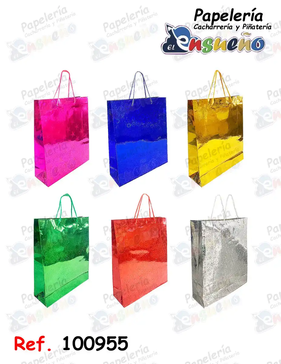 BOLSA DE REGALO HOLOGRAMADA 23*27