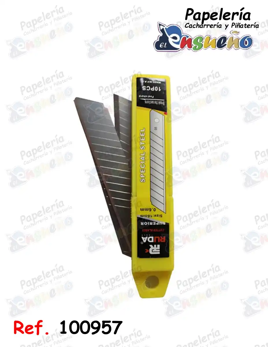REPUESTO CUCHILLA DE BISTURI GRANDE 18MM PQT*10