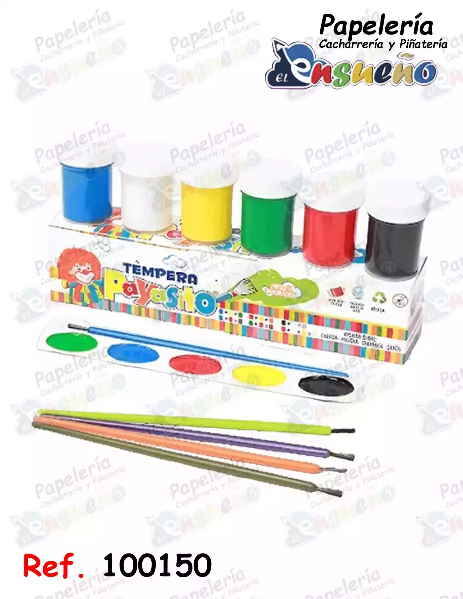 CAJA TEMPERA *6 PAYASITO