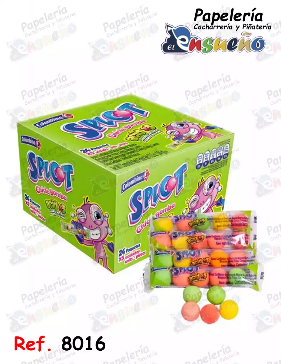CHICLE SPLOT ACIDO*5