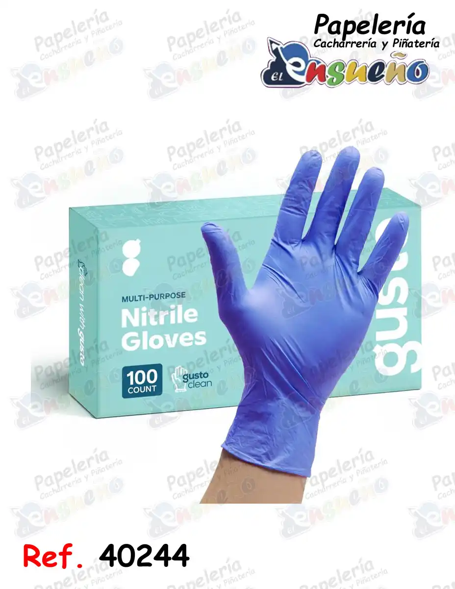 GUANTES DE NITRILO AZUL