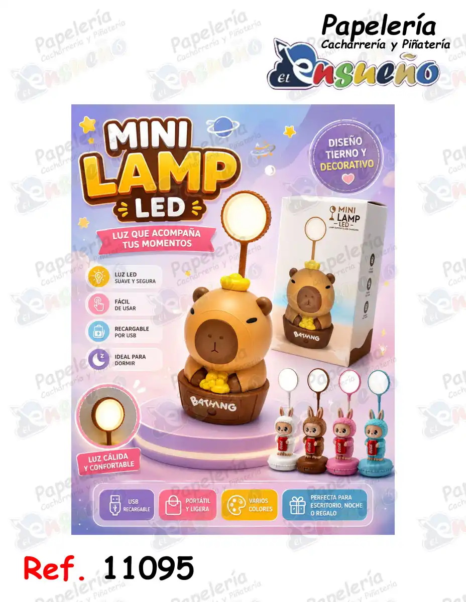 LAMPARA FIGURAS RECARGABLE MEDIANA