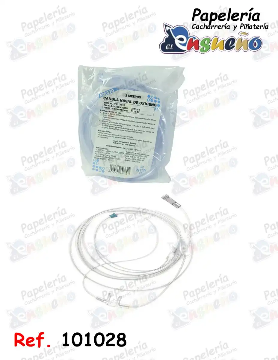 CANULA NASAL DE OXIGENO DE 2 MT
