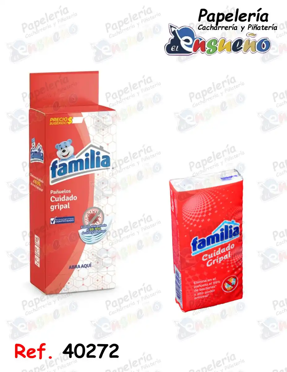 PAÑUELO FAMILIA CUIDADO GRIPAL PQT*10