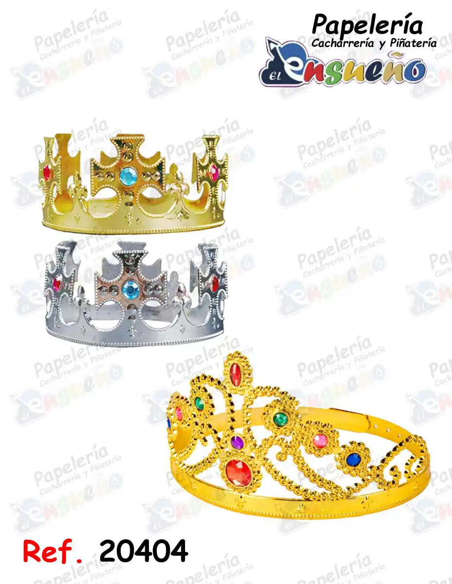CORONA PLASTICA REY - PRINCESA FINA