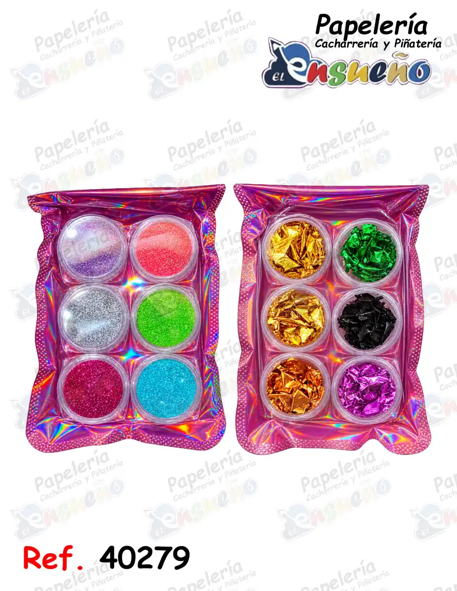 POLVO Y ALUMINIO PARA DECORACIÓN DE UÑAS