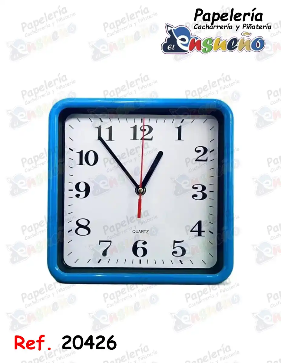 RELOJ ANALOGO MESA CUADRADO