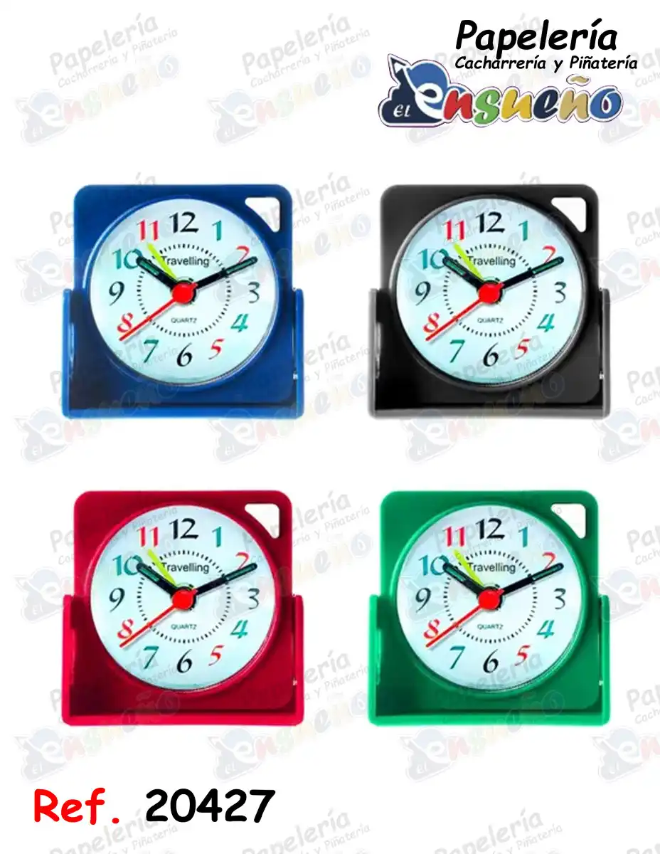 RELOJ DESPERTADOR ANALOGO VIAJERO