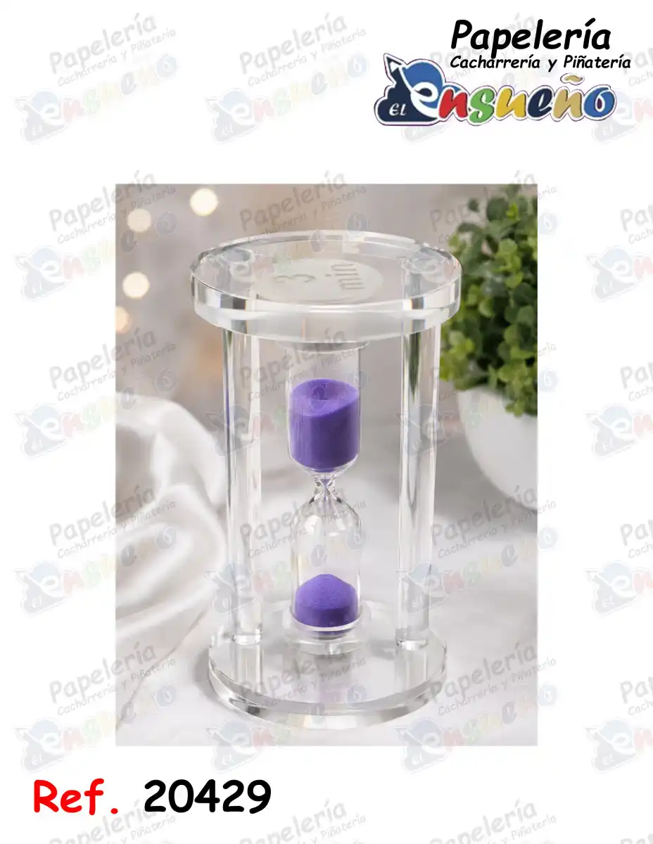 RELOJ DE ARENA 3 MIN TRANSPARENTE