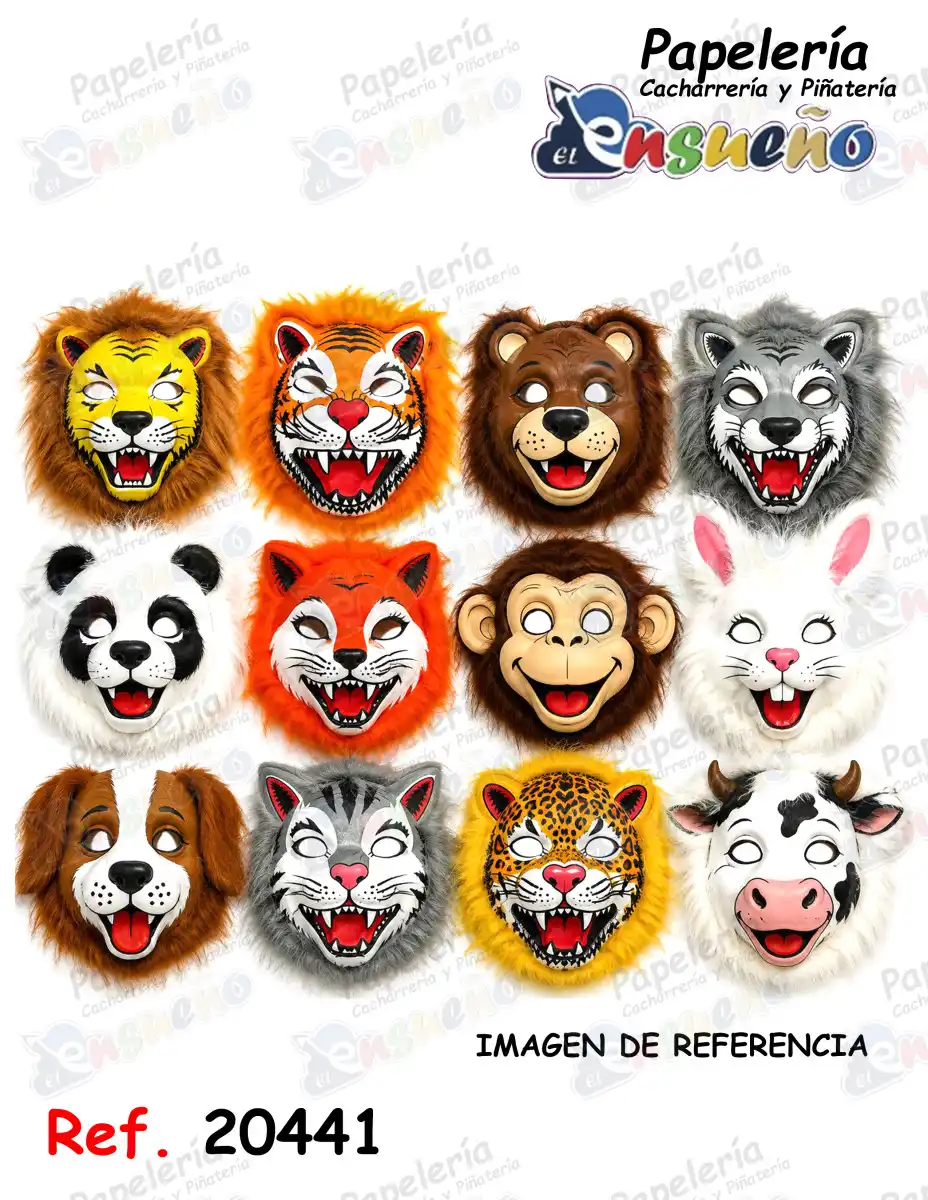 MASCARA EN FOAMI ANIMALES 3D