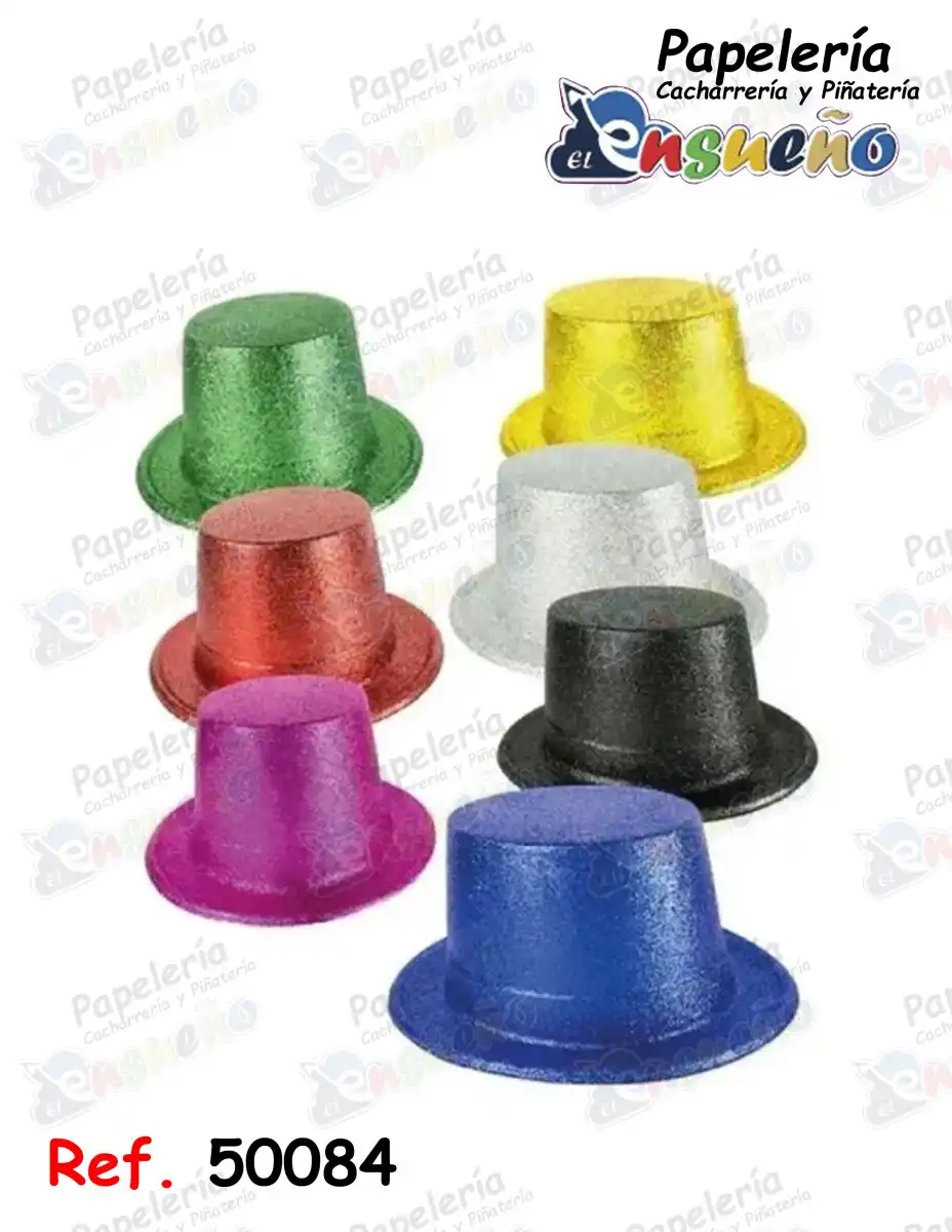 SOMBRERO PLASTICO ESCARCHADO MAGO