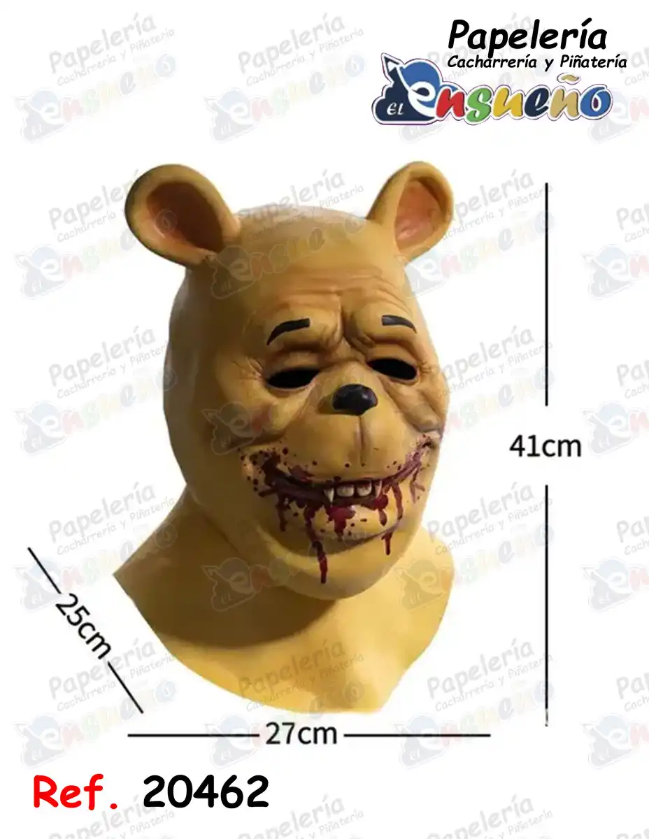 MASCARA EN LATEX WINNIE THE POOH SANGRE MIEL