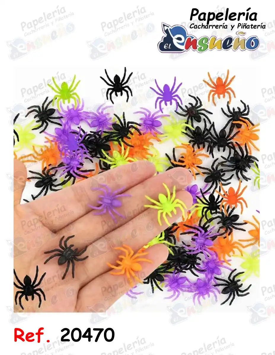 PAQUETE DE ARAÑAS HALLOWEN PQT*24