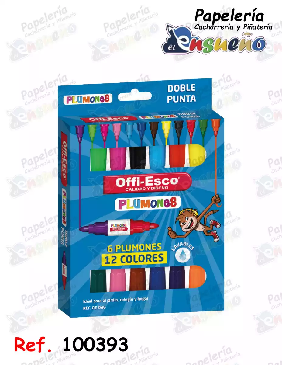 PLUMONES LAVABLES DOBLEPUNTA OE-086 *6