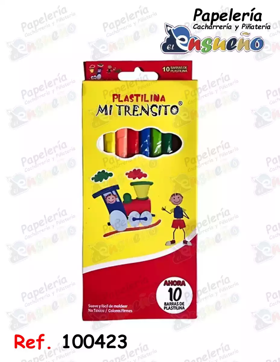 PLASTILINA CAJA MEDIANA MI TRENSITO *10