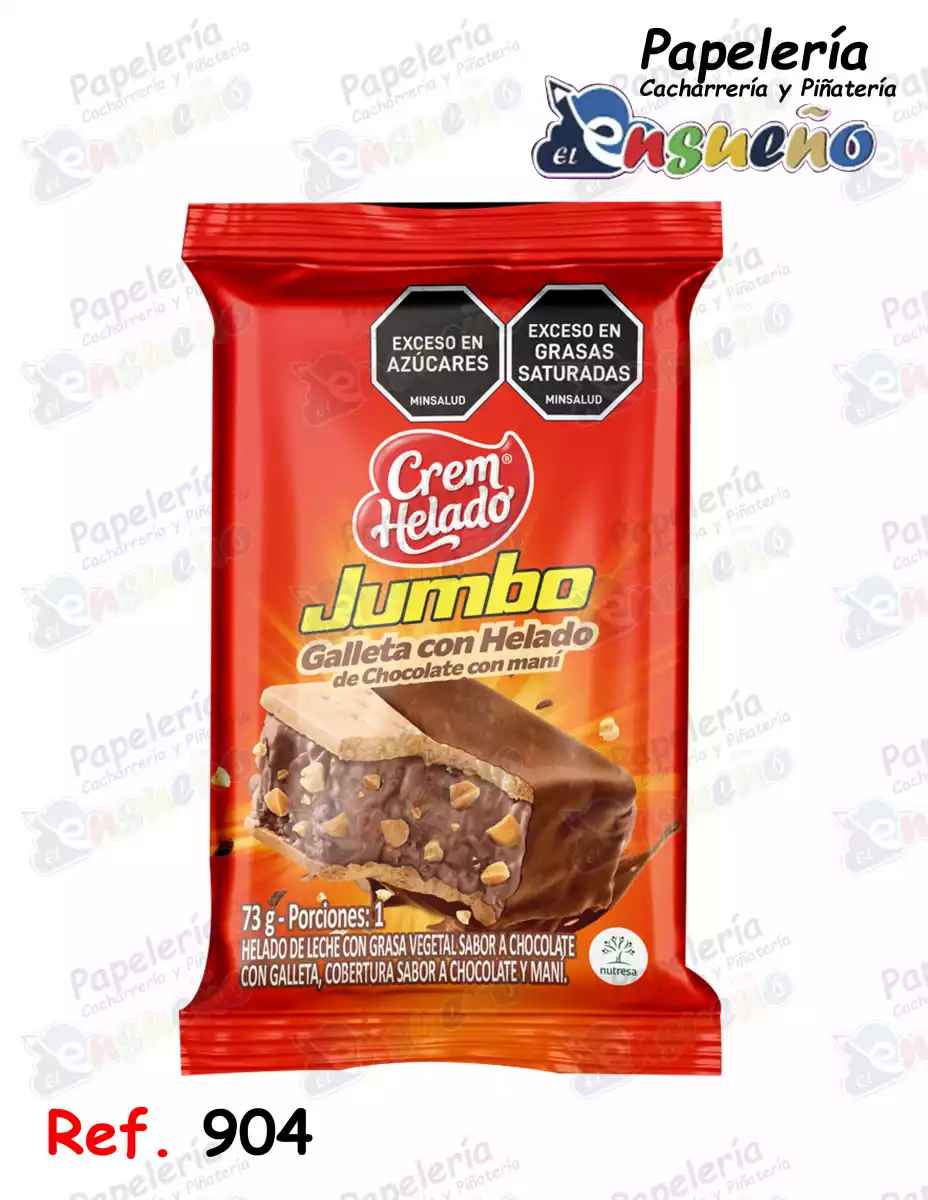 HELADO GALLETA CON HELADO JUMBO