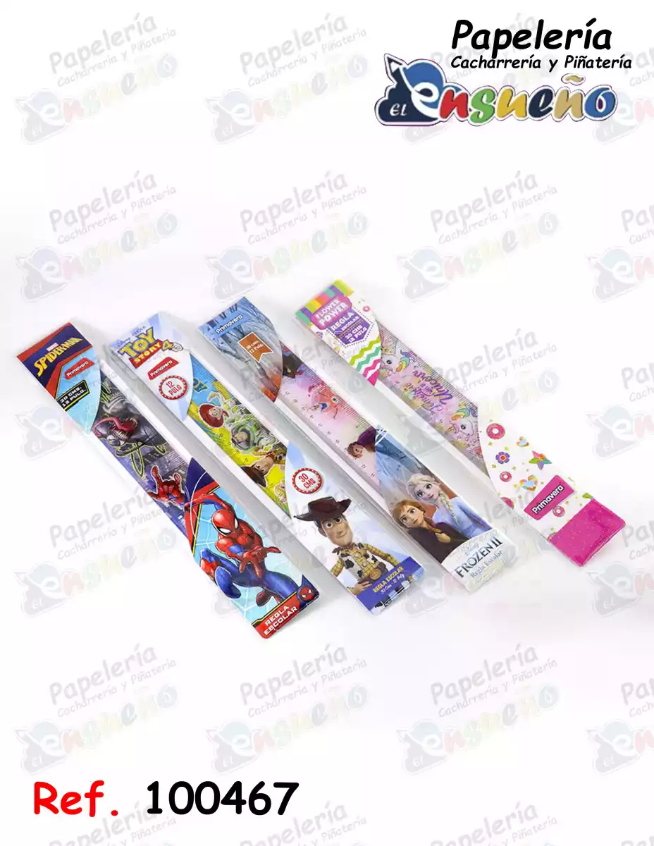 REGLA PERSONAJES PRIMAVERA 30 CM