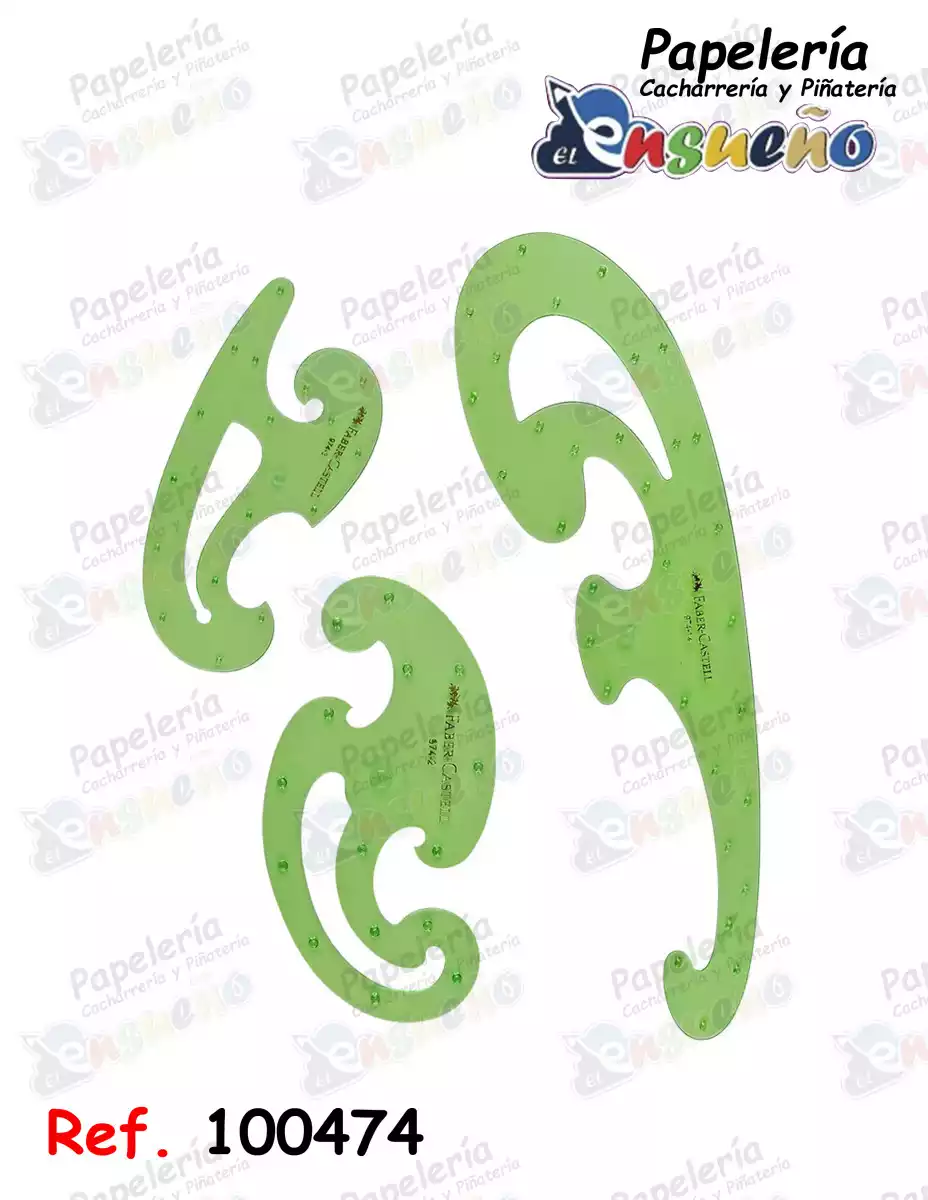 JUEGO DE 3 CURVIGRAFOS FABER-CASTELL