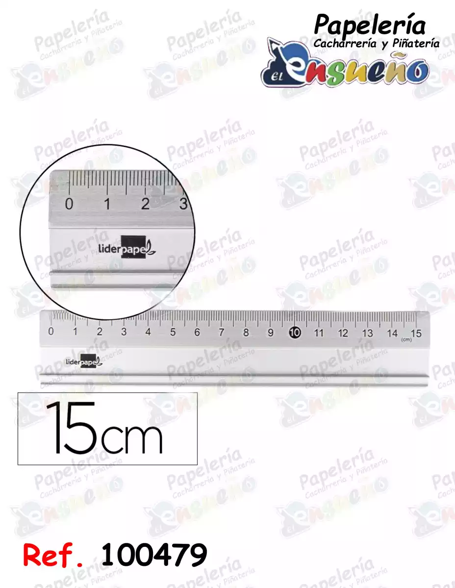 REGLA METALICA 15 CM
