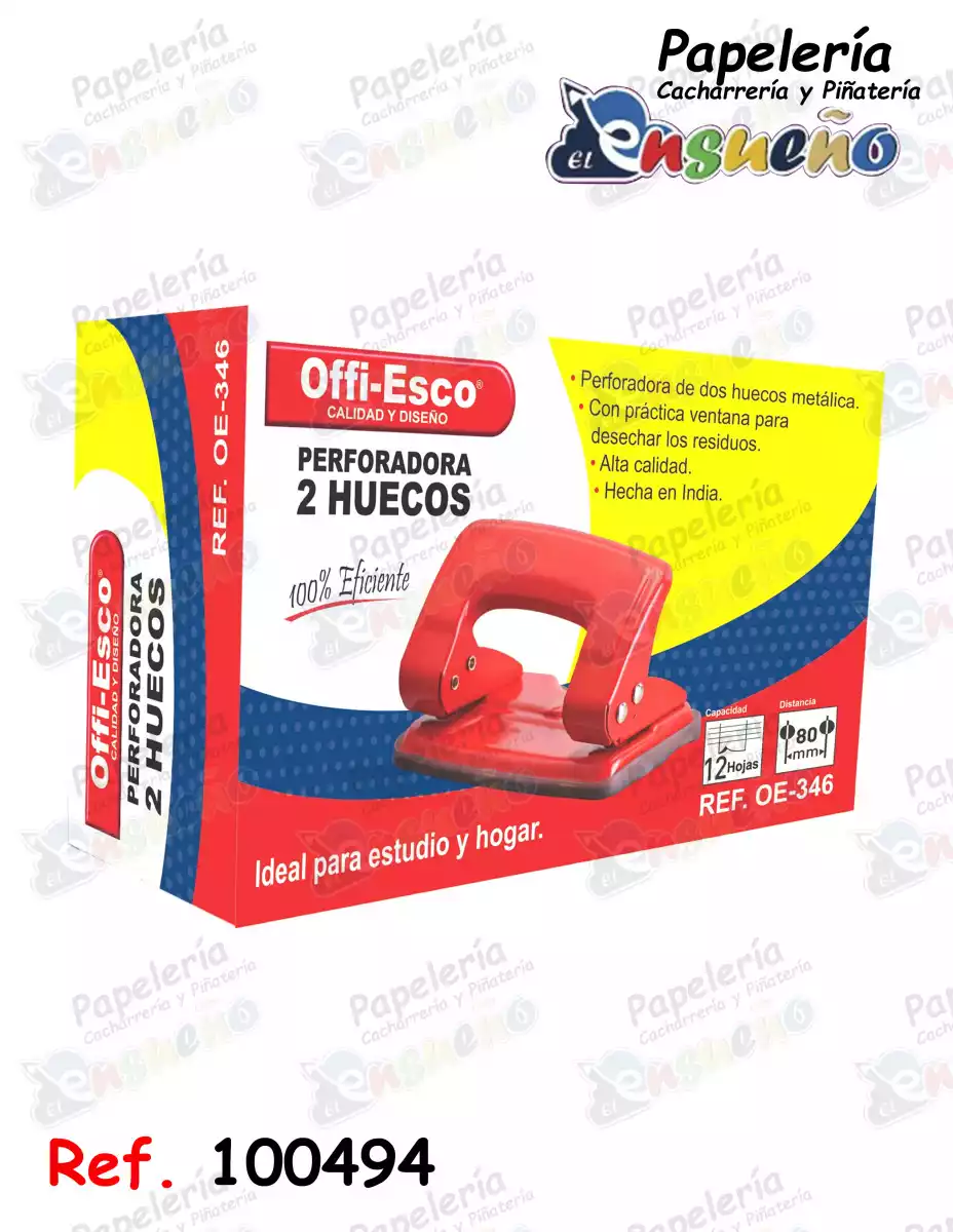 PERFORADORA 2 HUECOS METALICA OE-346