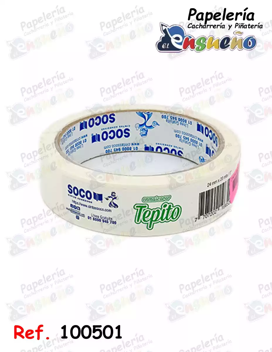 CINTA DE ENMASCARAR SOCO 24*20 1"