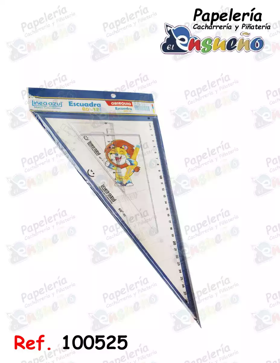 ESCUADRA LINEA AZUL 60°-32 Y 60°-11