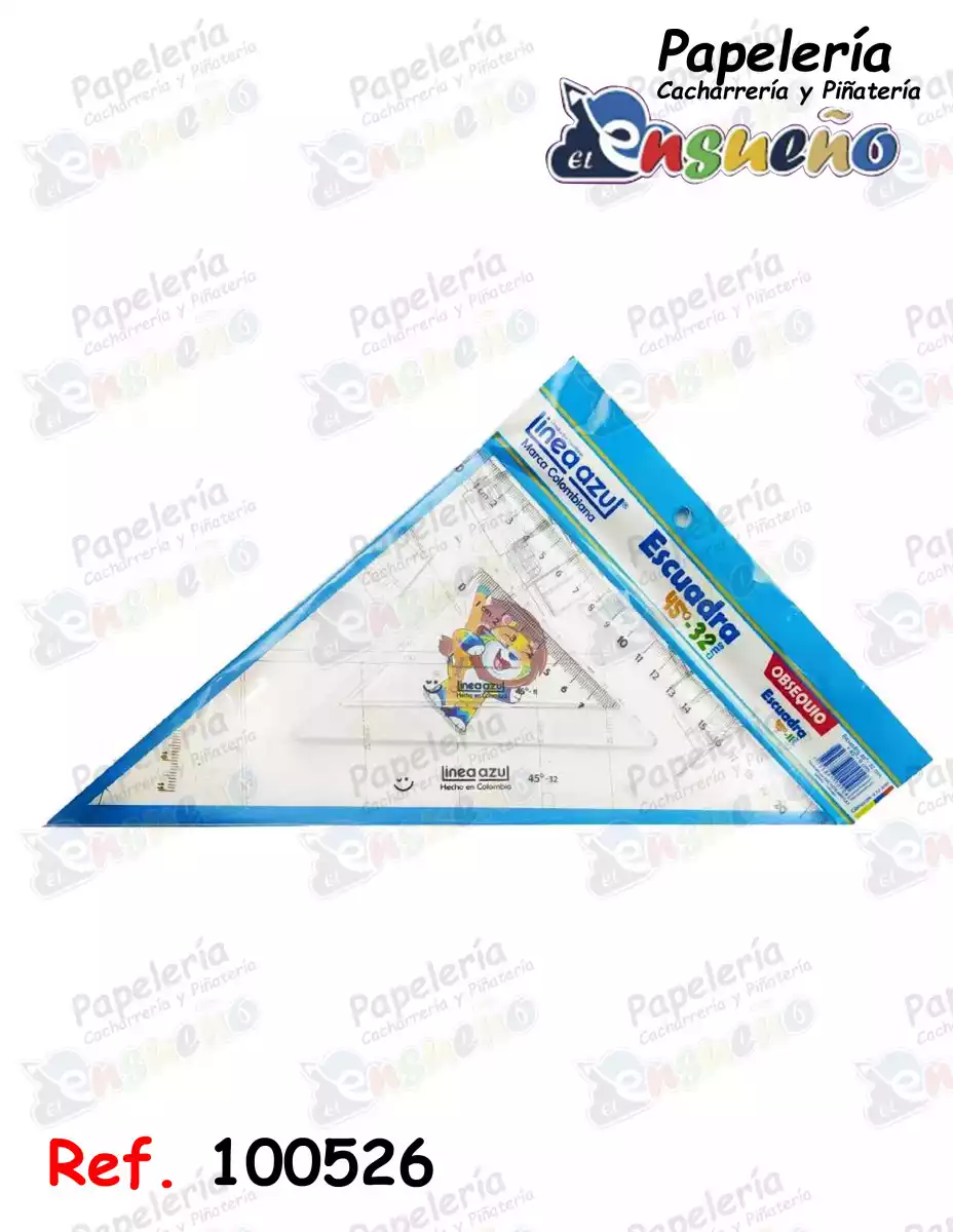 ESCUADRA LINEA AZUL 45°-32 Y 45°-11