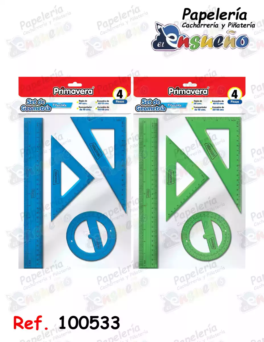 SET GEOMETRICO FLEXIBLE 4 PCS PRIMAVERA