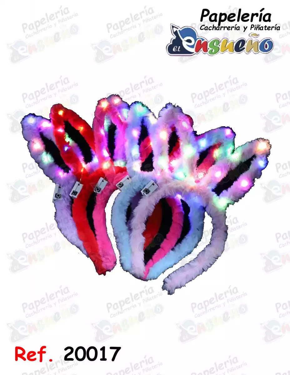 BALACA OREJAS DE CONEJO CON LUZ