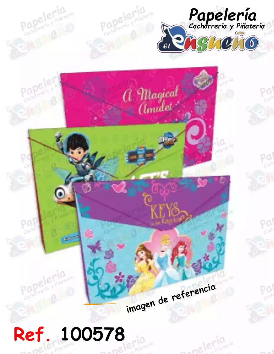 CARPETA TIPO FUELLE CARTON PLASTIFICADA PERSONAJES