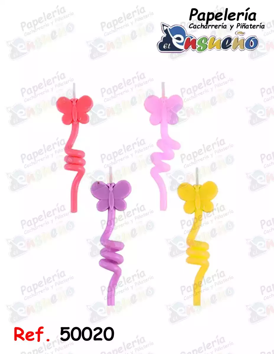 VELA MARIPOSA ESPIRAL PQ*4