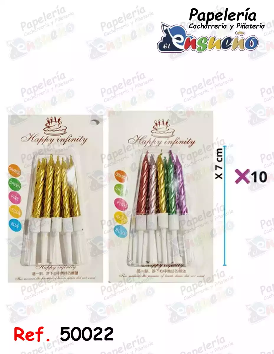 VELA ESPIRAL PEQUEÑA PQ*10