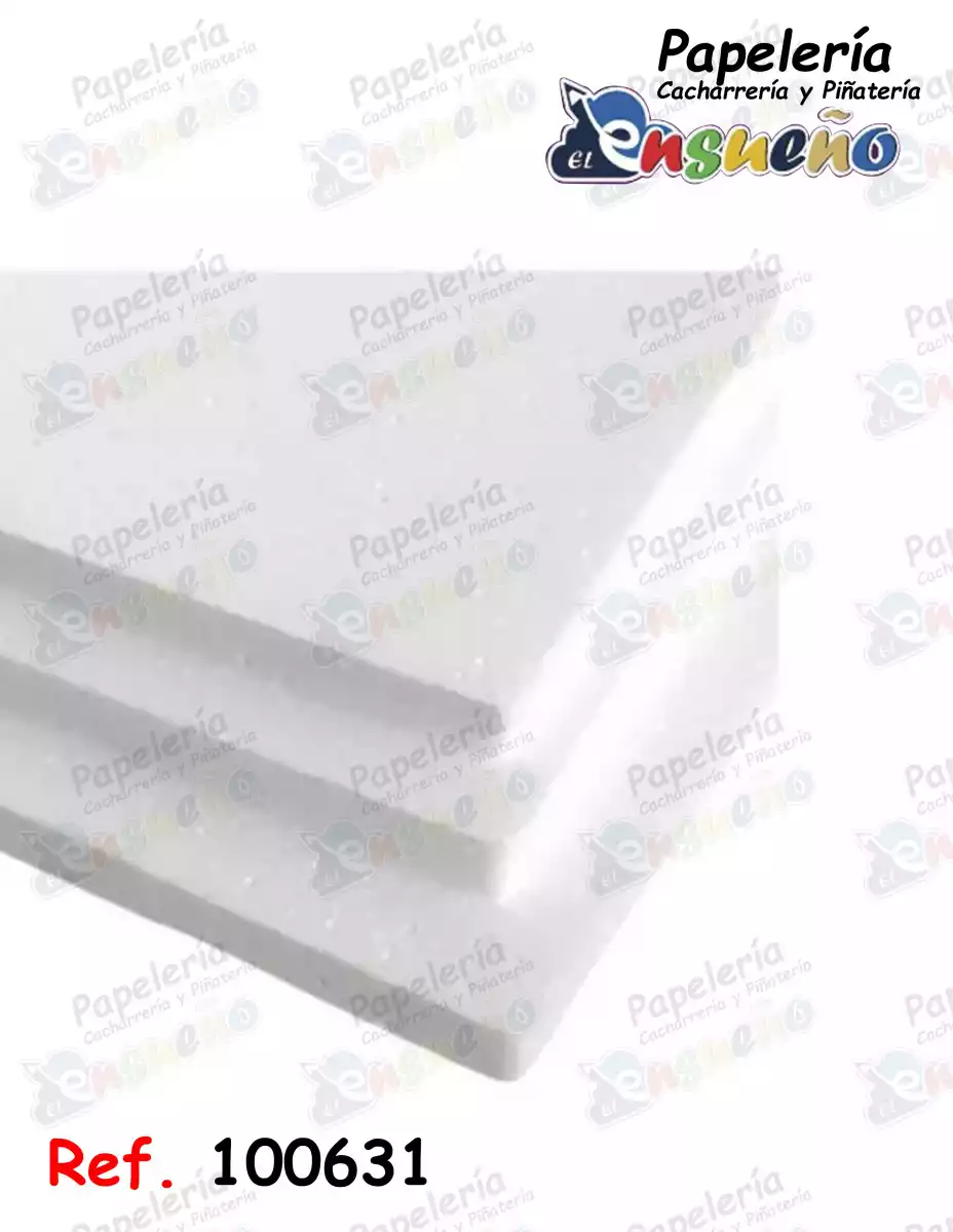 LAMINA ICOPOR 1/8 PLIEGO 1CM