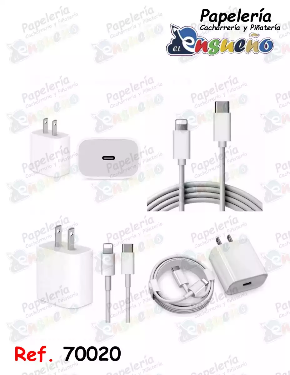 CARGADOR IPHONE ADAPTADOR TIPO C