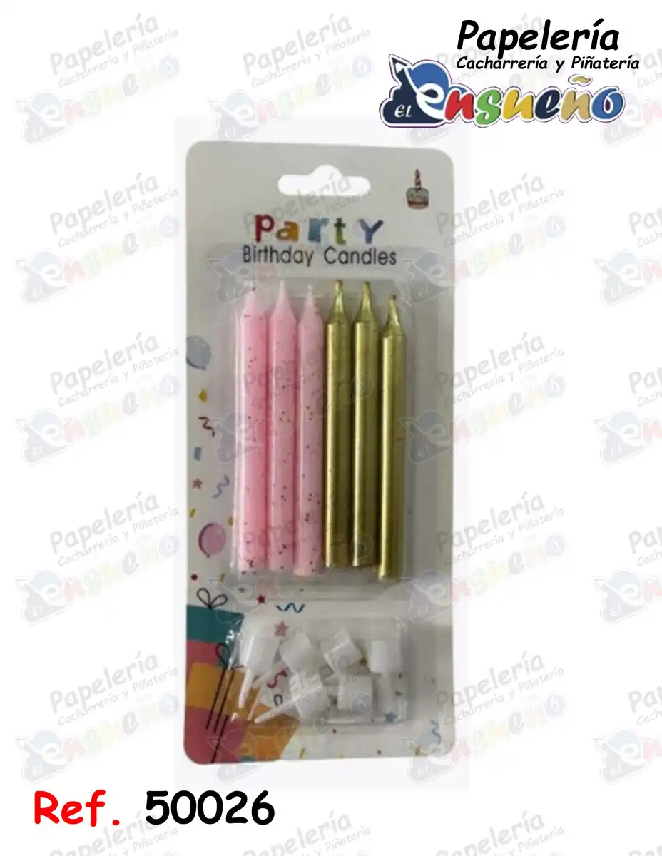 VELA CIRCULAR BRILLOS X6