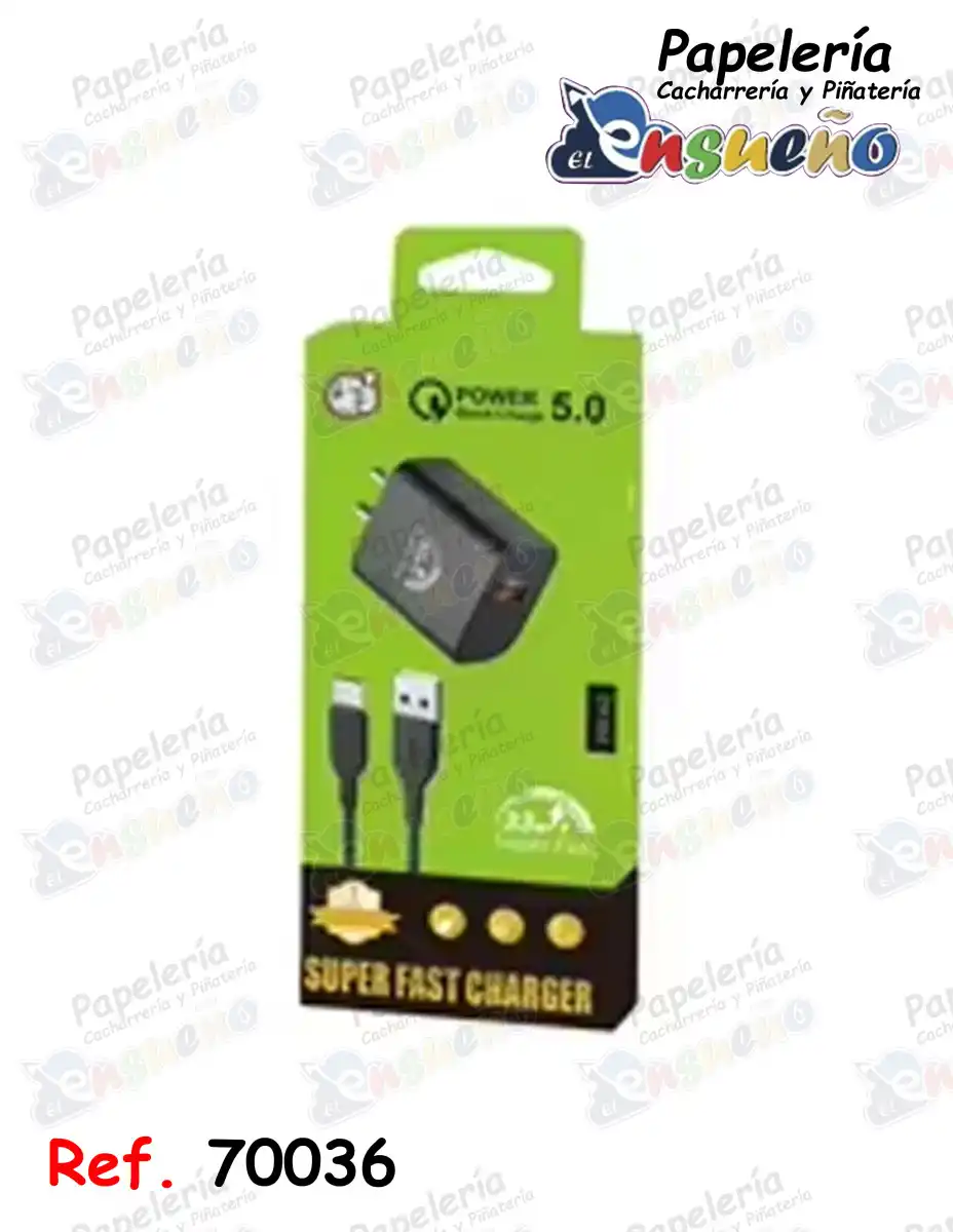 CARGADOR CARGA RAPIDA DOBLE T.C-V8